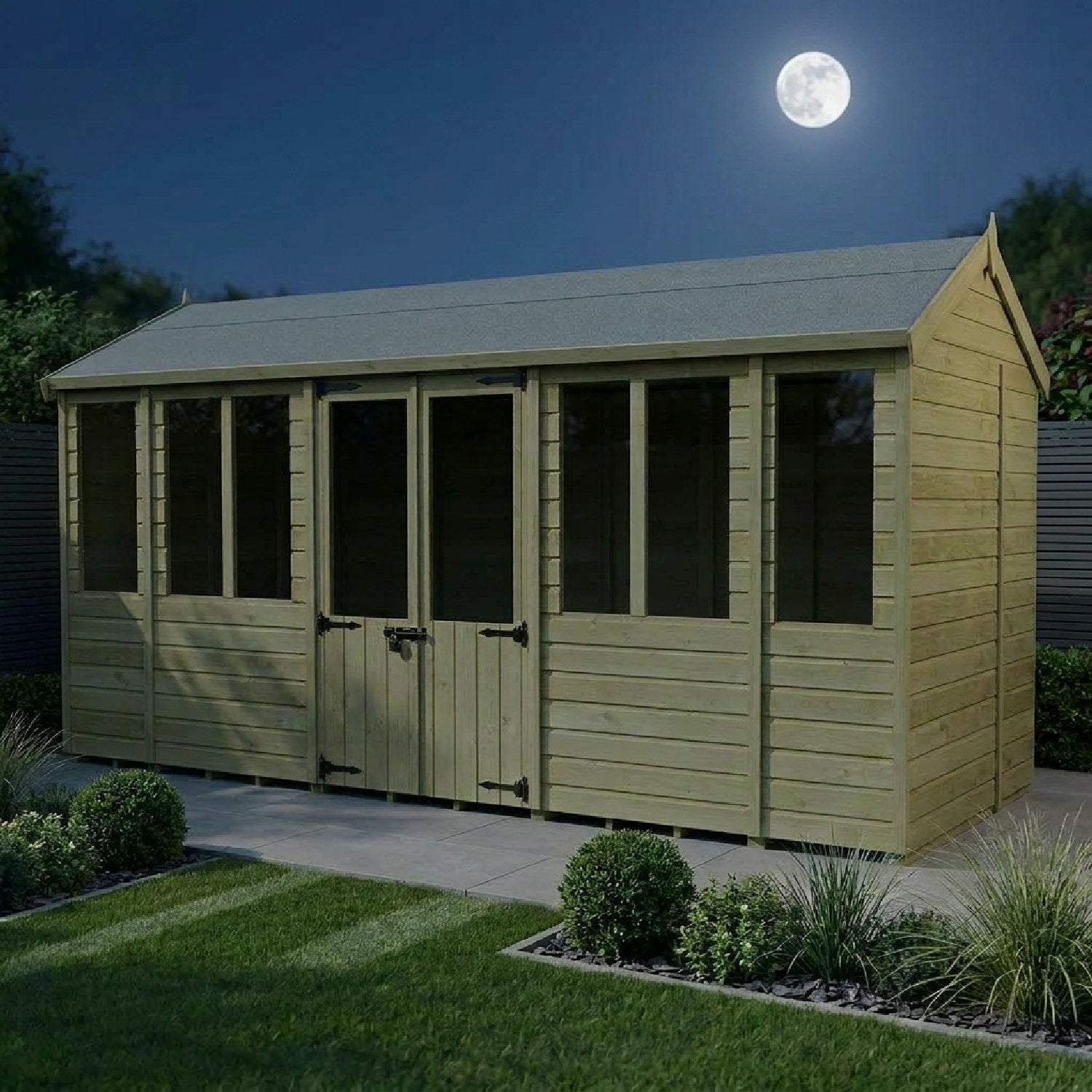 16 x 6 Apex Summerhouse - UK Made Timber Garden Building