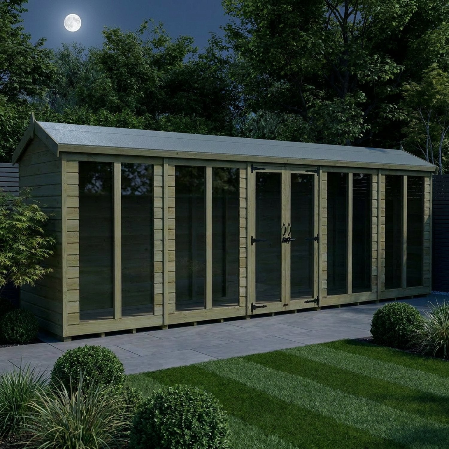 20 x 4 Apex Summer House (Full Height Window) - view 4