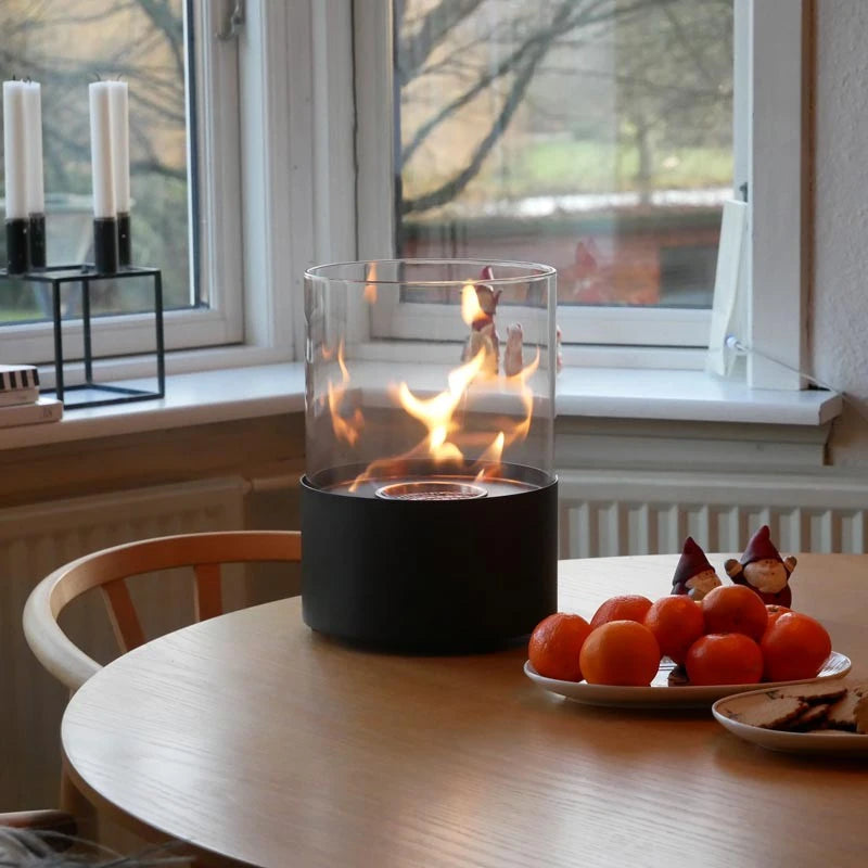 Kennington Round Tabletop Bioethanol Fireplace - Black - image 3