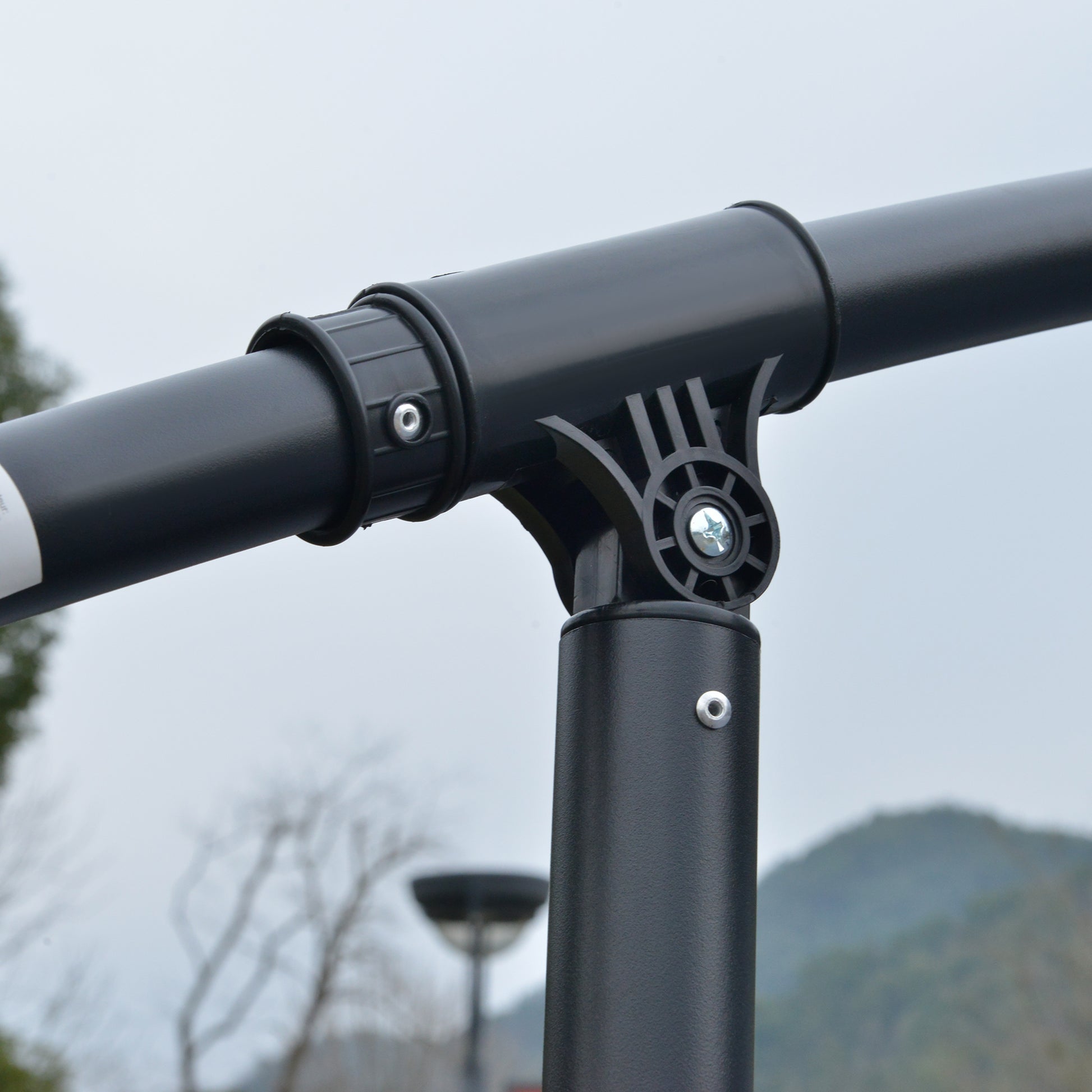 Outsunny 3m LED Light Overhanging Parasol - Grey