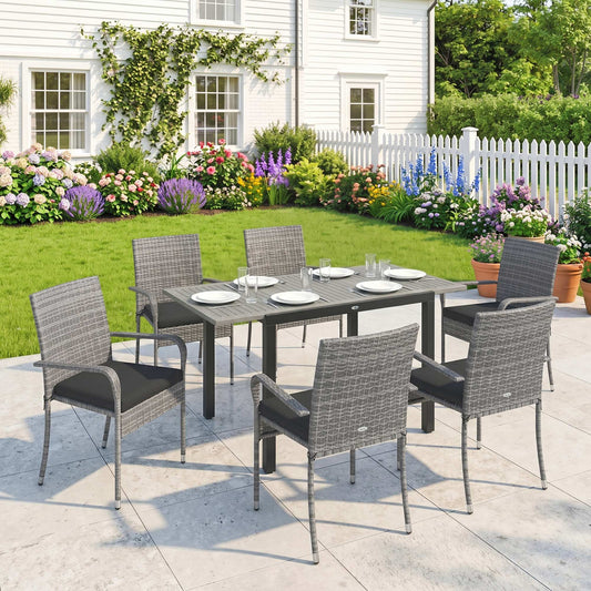 Monaco 7 Piece Rattan Garden Furniture Set