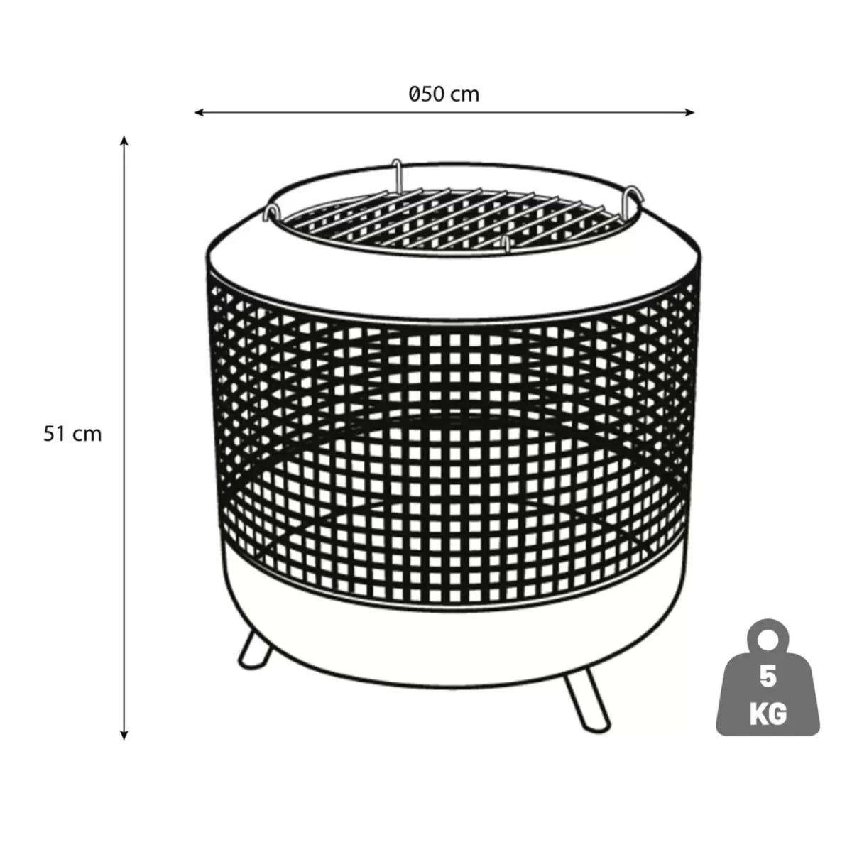 Midland Fire Basket w/ Grill Rack - image 5