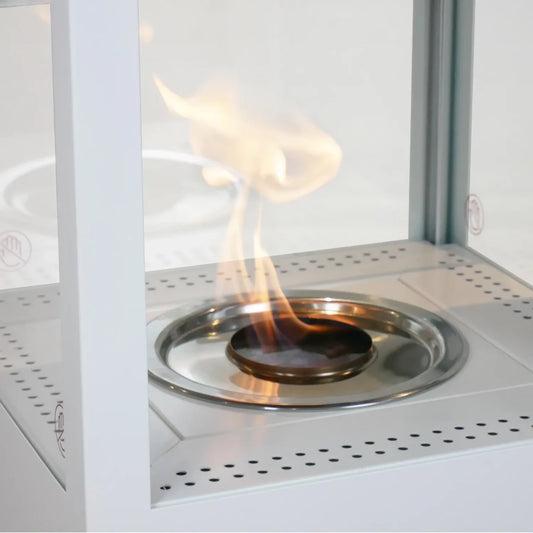 Premium Fire Paris - White - Outdoor Bioethanol Fireplace - image 2