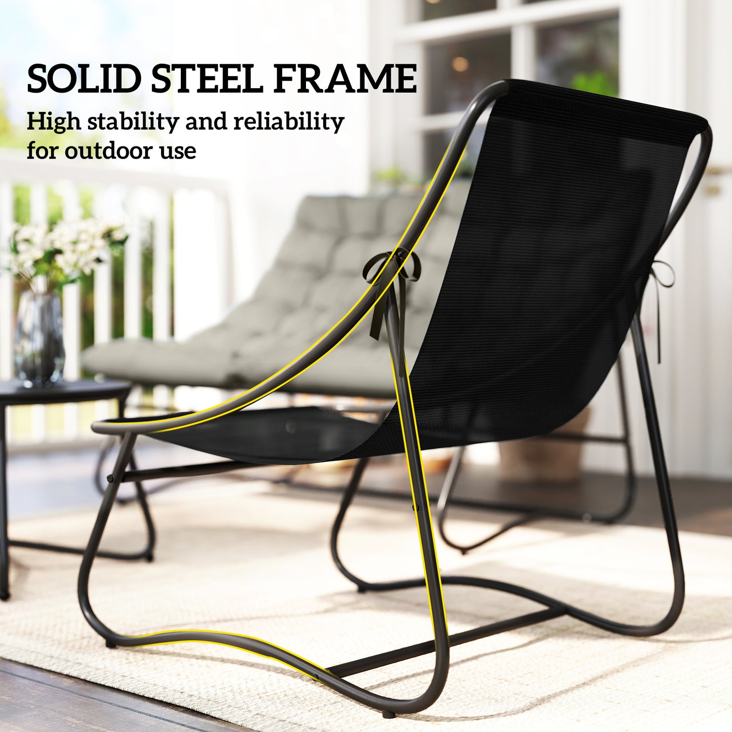 Outsunny 4 Seater Garden Furniture Set, Conversation Set with Loveseat Sofa, Chairs, Glass Coffee Table, Thick Cushions, Steel Outdoor Sofa for Balcony, Poolside, Conservatory, Light Grey