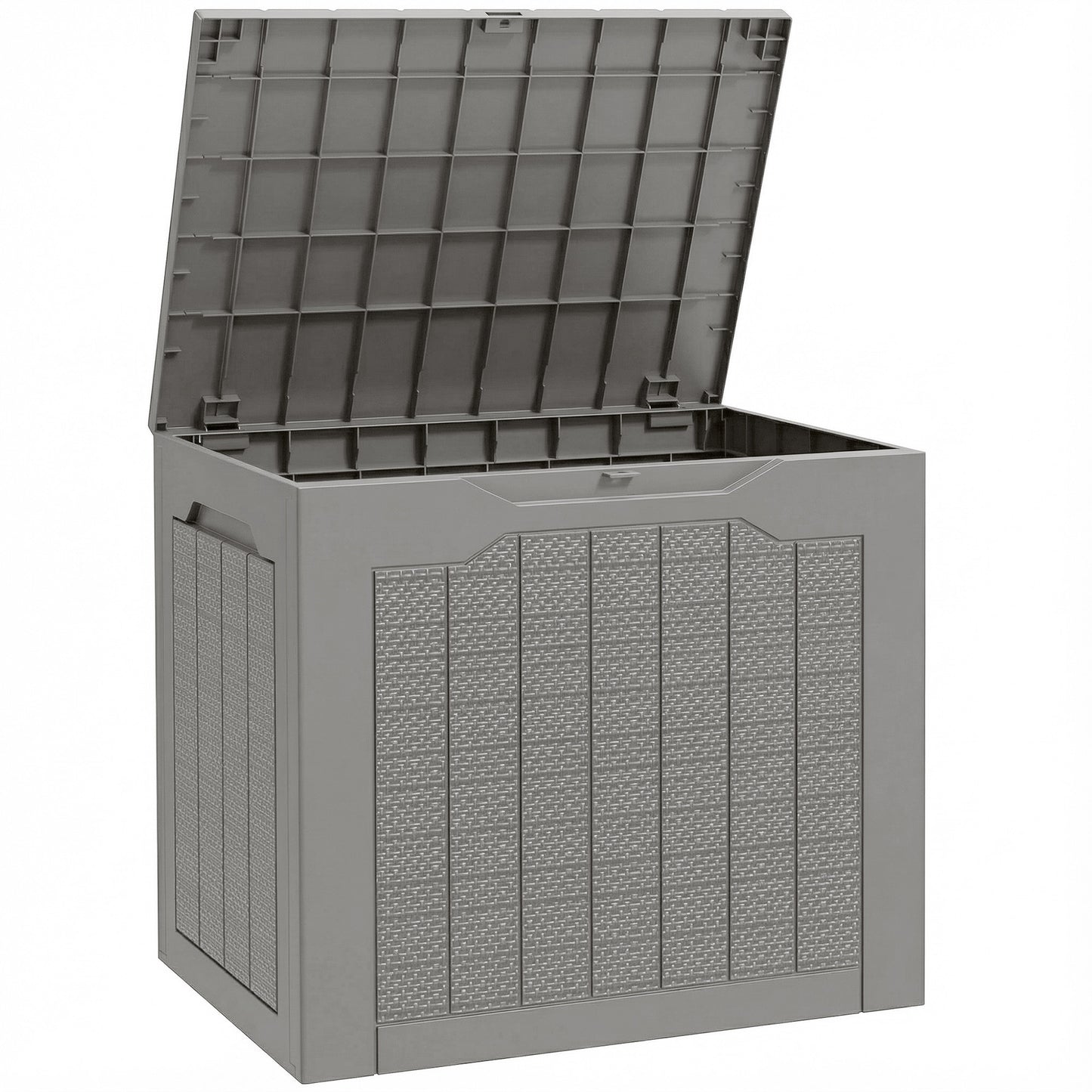 Outsunny - 73L Plastic Garden Storage Box, Khaki