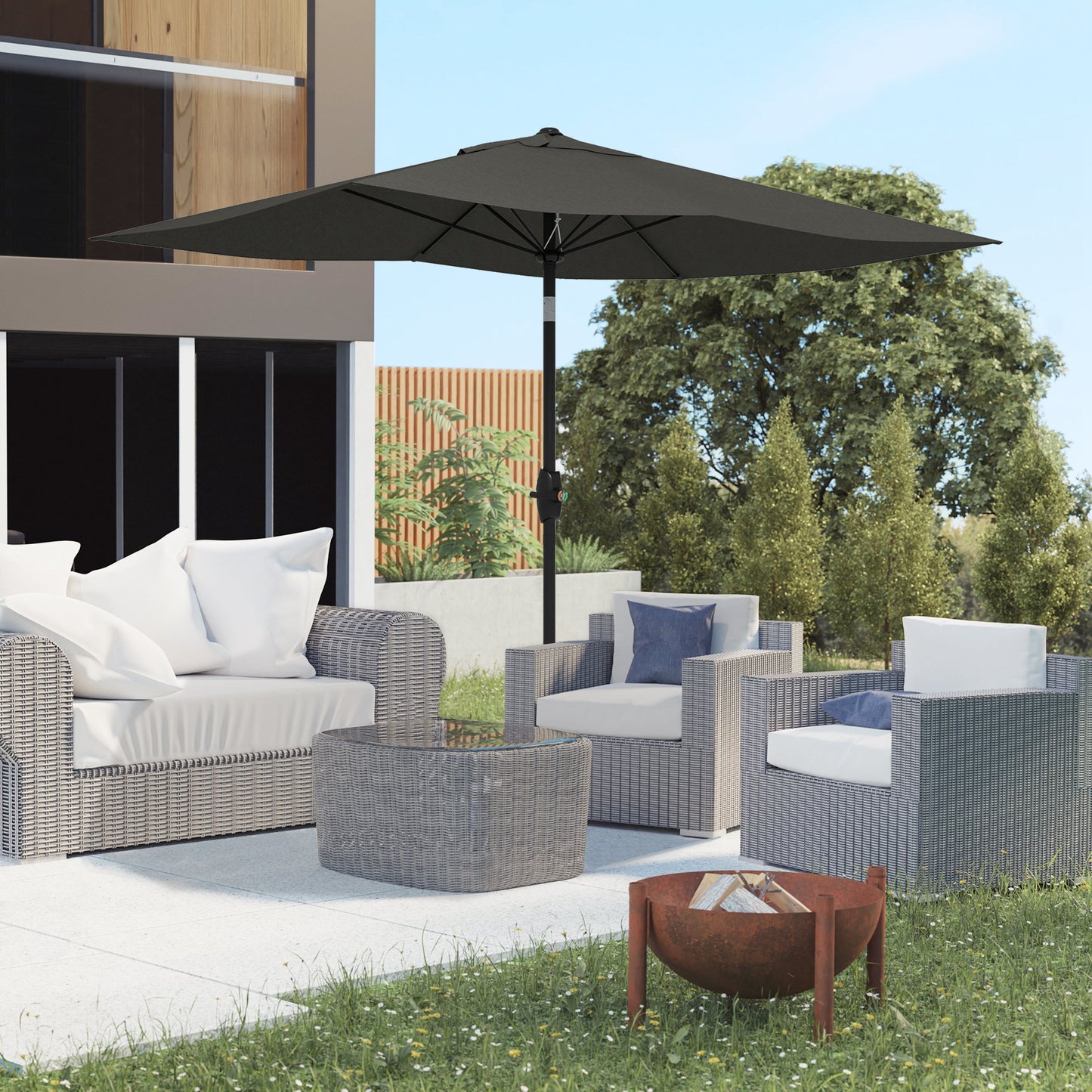 Mediterraneo 2 x 3(m) Garden Parasol Umbrella