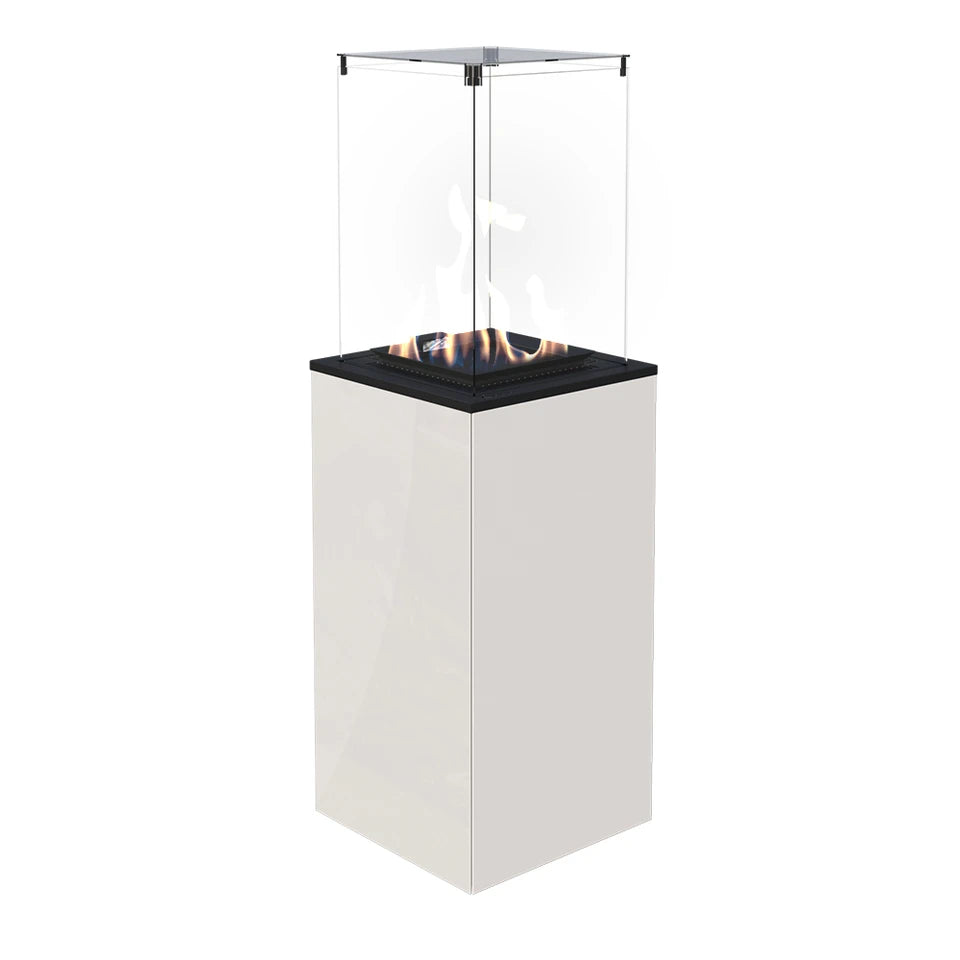Deluxe Patio Outdoor Gas Fireplace - White