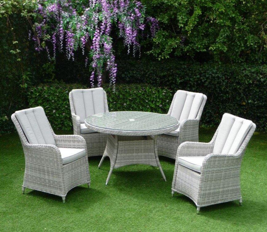 Palazzo Blenheim 4 Seater Round Dining Set
