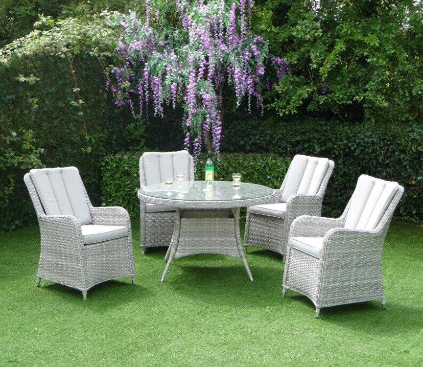 Palazzo Blenheim 4 Seater Round Dining Set