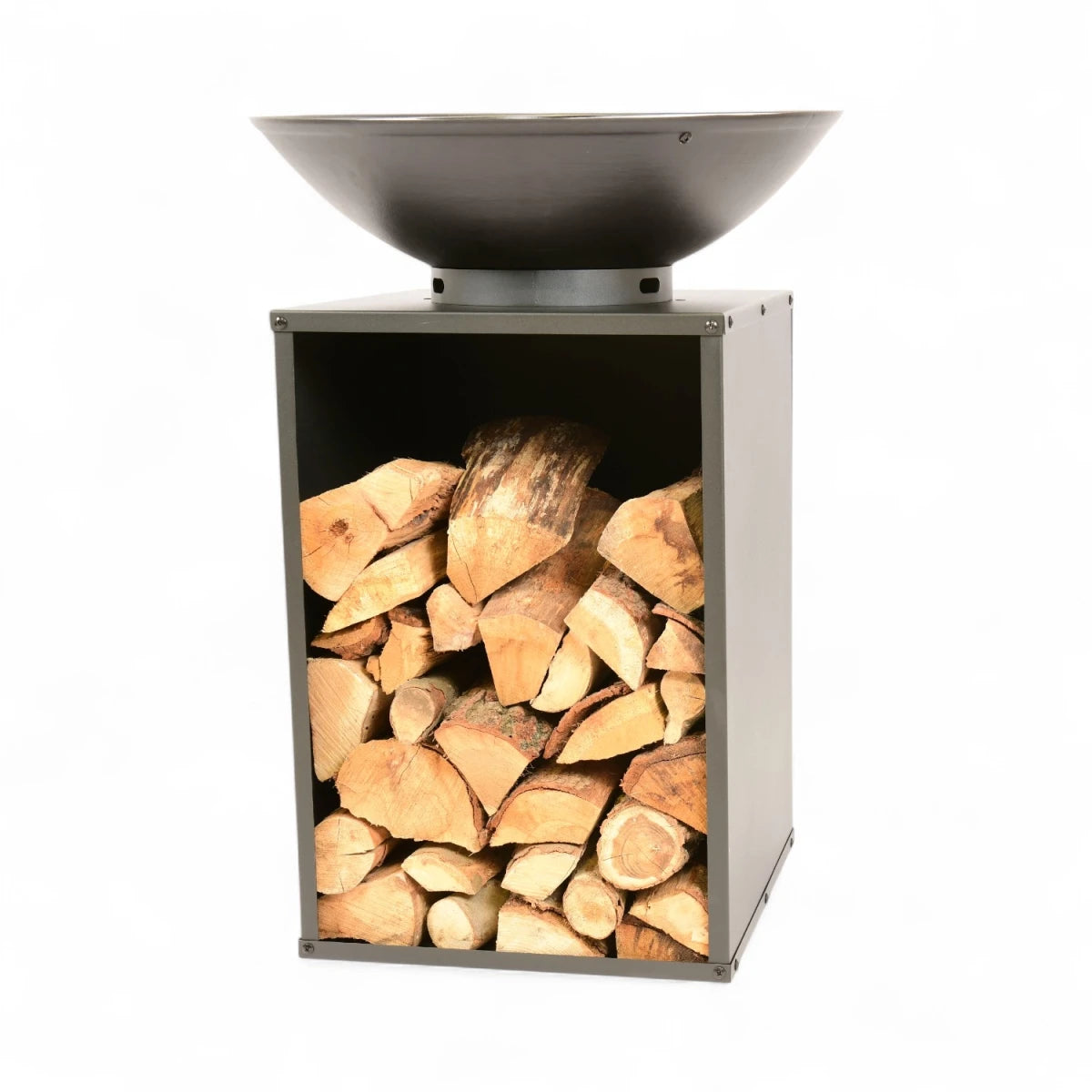Onyx Fire Bowl w/ Grill and Log Storage - Ø60 - Outdoor Fire Pit - image 3