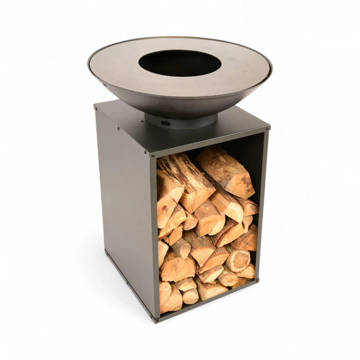Onyx Fire Bowl w/ Grill and Log Storage - Ø60 - Outdoor Fire Pit - image 4