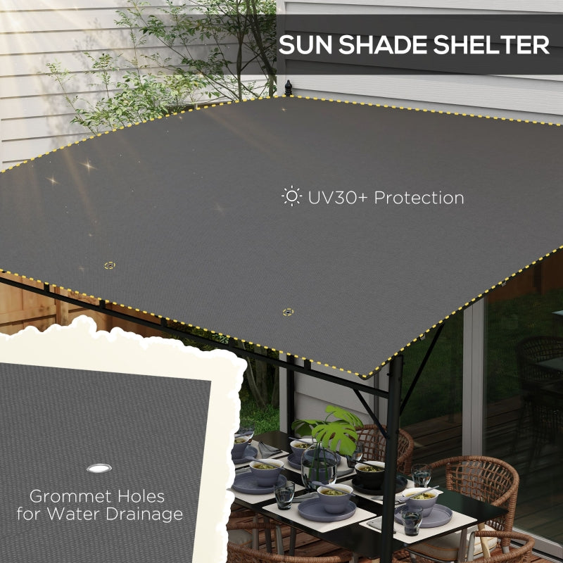3m x 4m PA – Coated Sun Shade Shelter – Metal Frame Patio Cover
