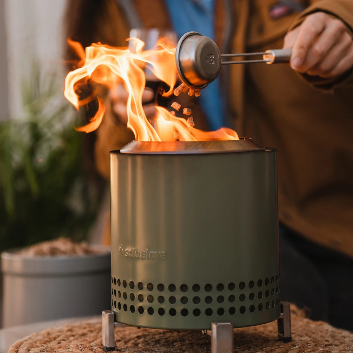 Mesa XL Deep Olive - Tabletop Fire Pit - Outdoor Fire Bowl - image 3