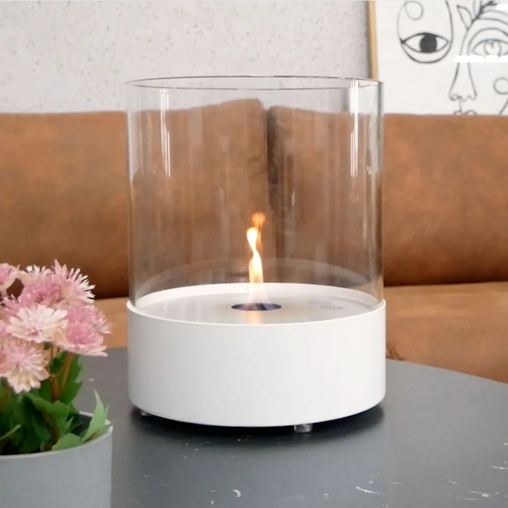 Southwark White - Round Tabletop Bioethanol Fireplace - image 2