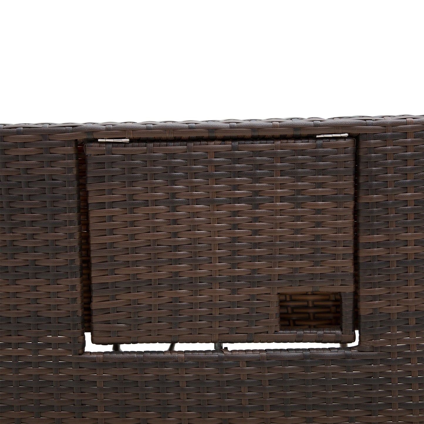 Outsunny Rattan Sun Lounger 2 Seater Day Bed with Cushions, Brown