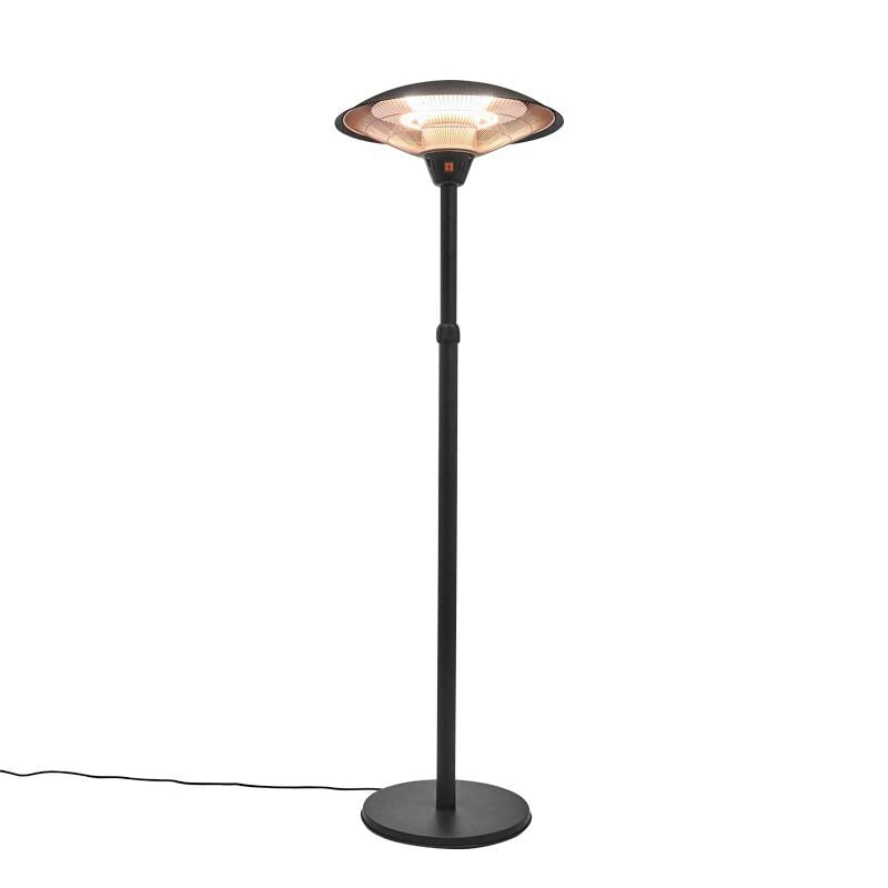 Heater Standing Telescope 900-1200-2100 W Black - Freestanding Electric Patio Heater