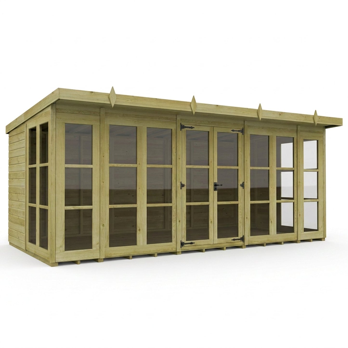16 x 8 Georgian Window Pent Summer House - view 5