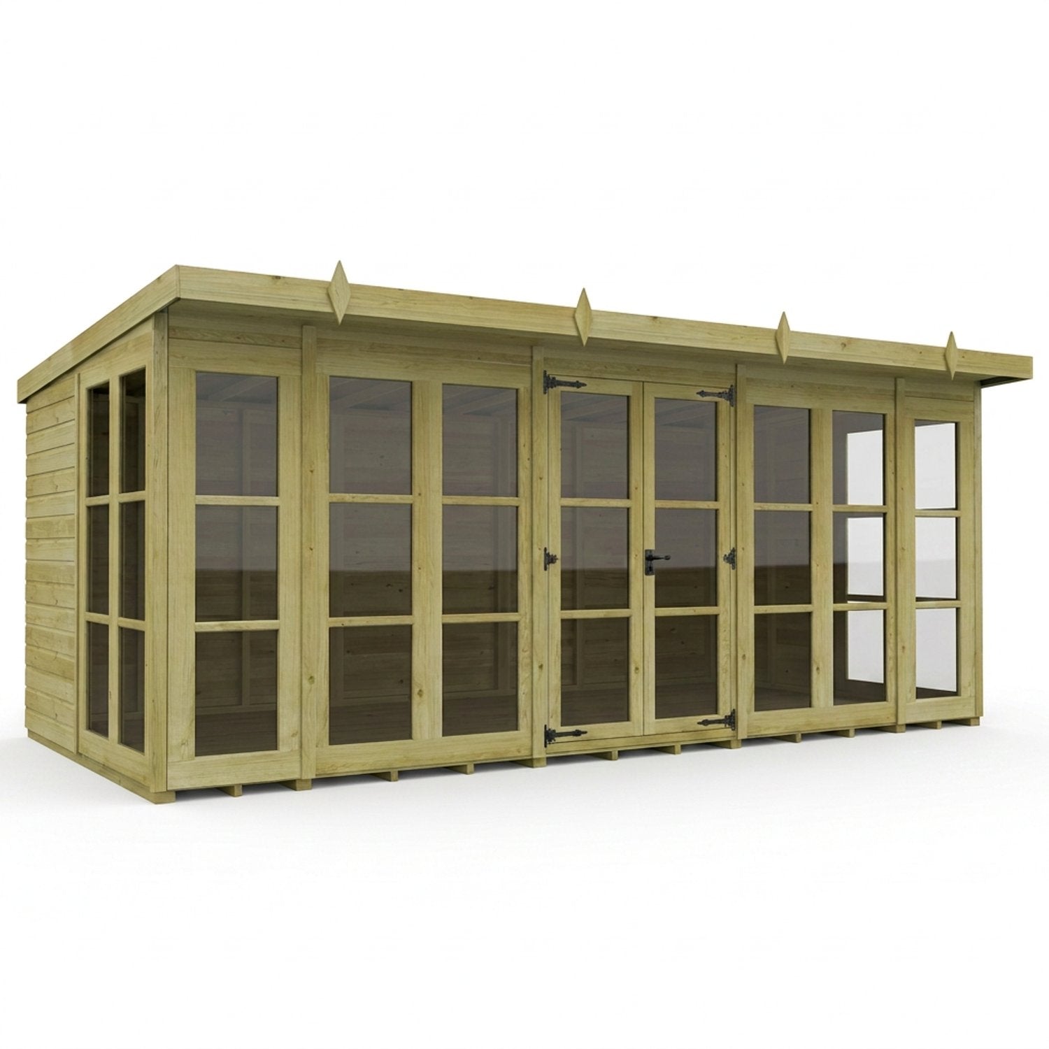 16 x 8 Georgian Window Pent Summer House - view 5