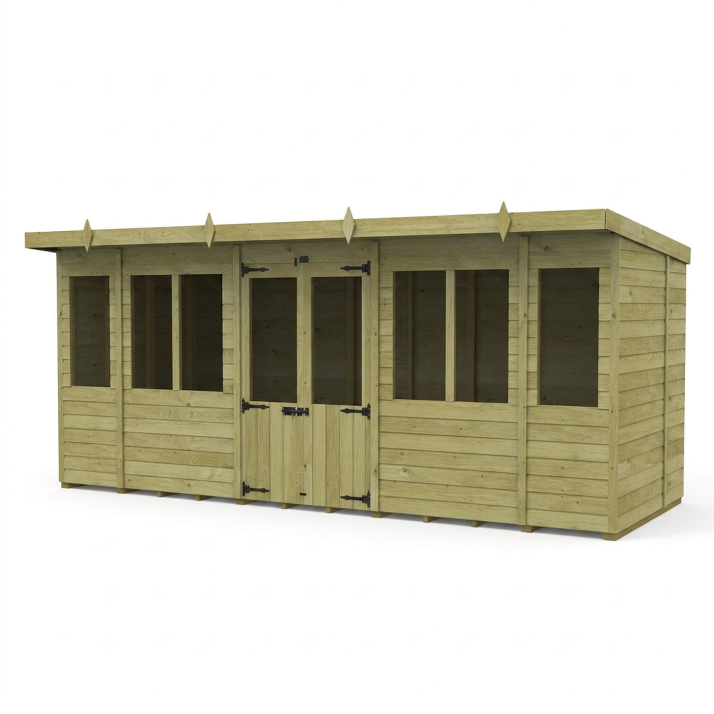 16 x 7 Pent Summer House - view 6
