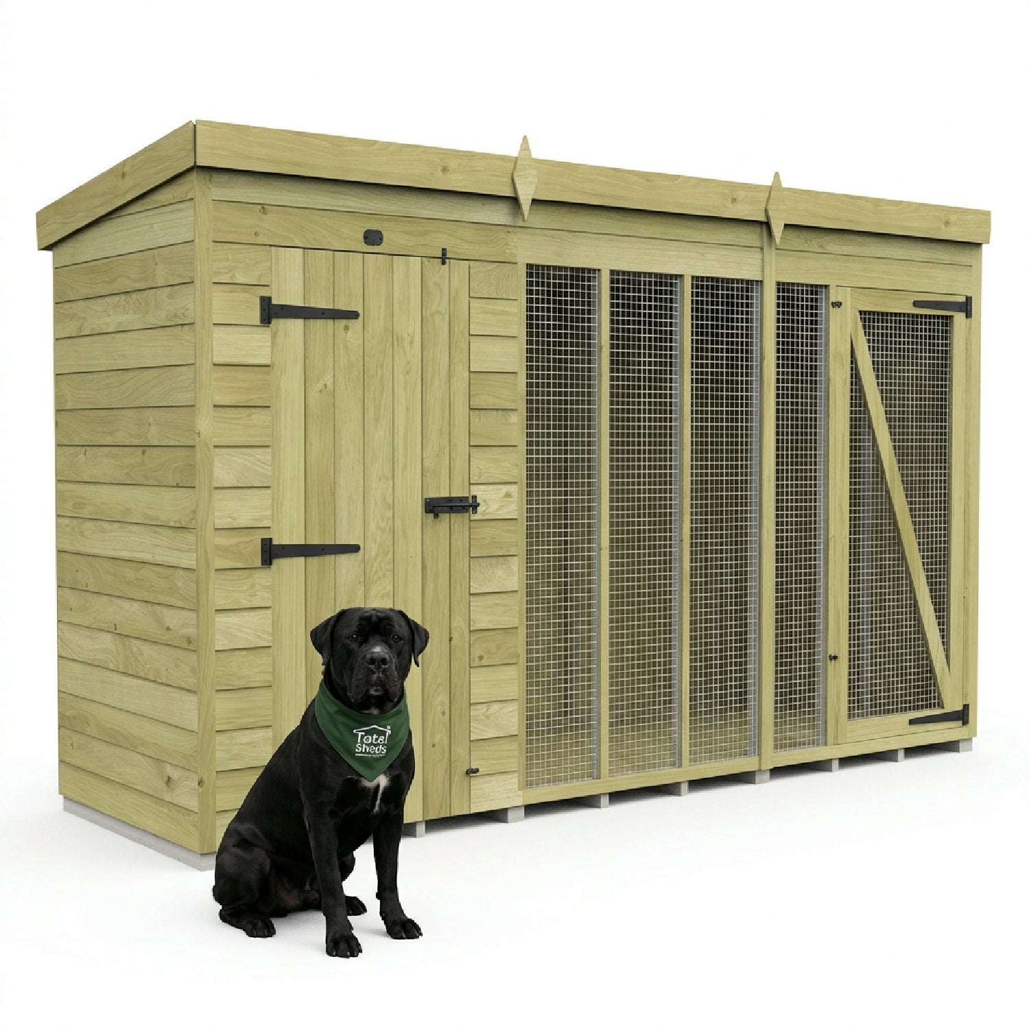 12 x 4 Dog Kennel And Run (Full Height) - view 3