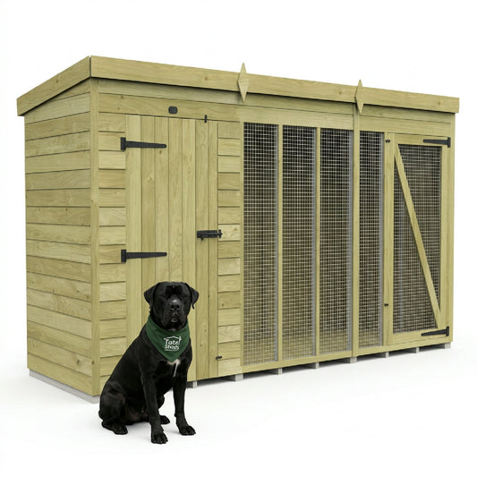 12 x 4 Dog Kennel And Run (Full Height) - view 3