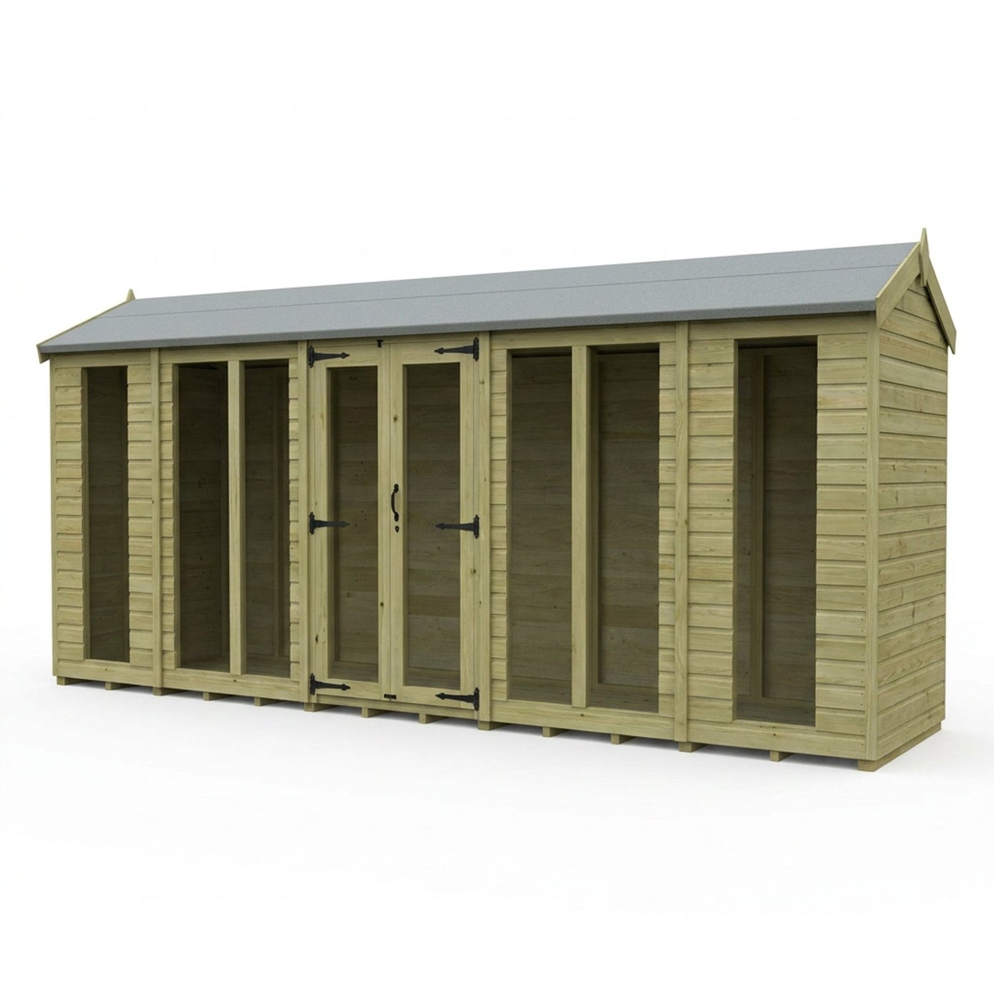 18 x 4 Apex Summerhouse (Full Height Window) - UK Made Timber Garden Building
