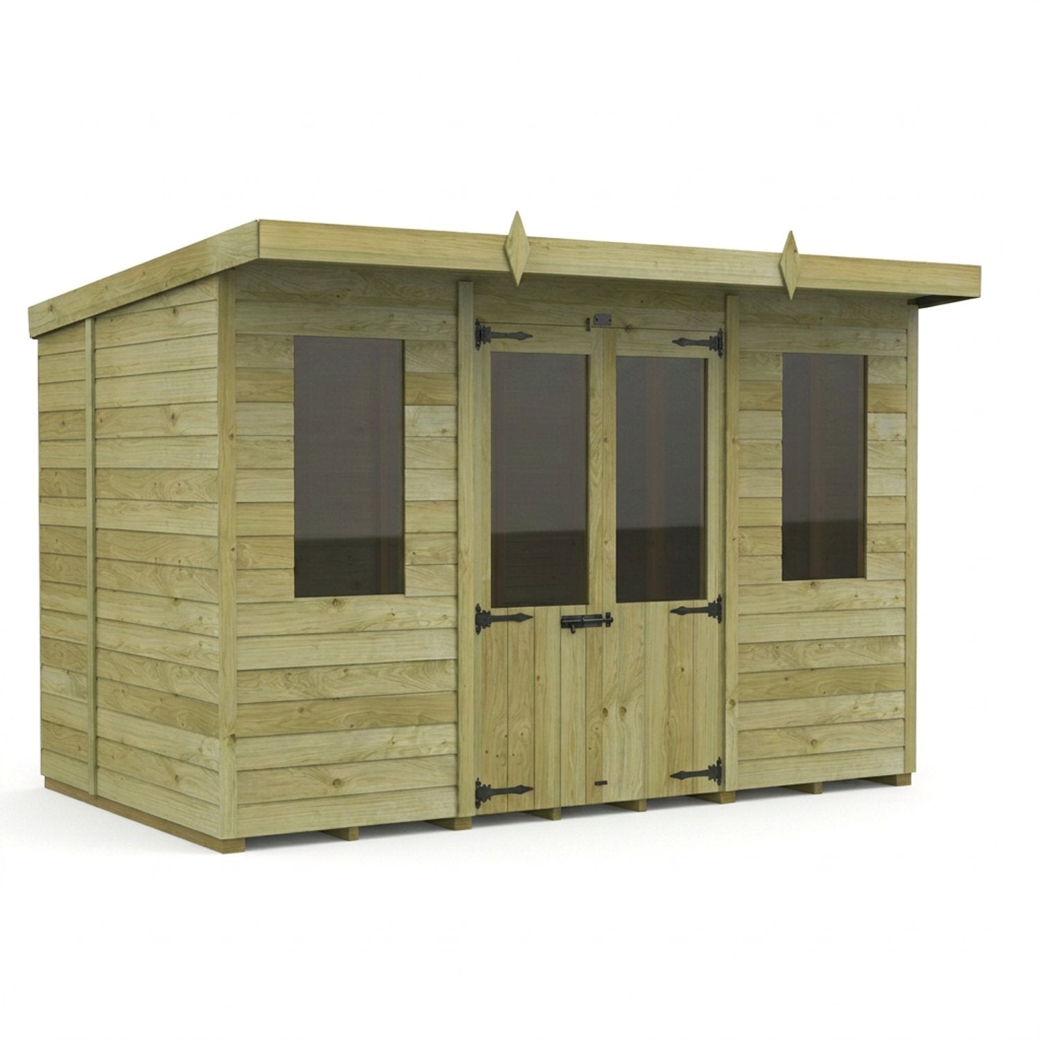 10 x 7 Pent Summerhouse - UK Made Timber Garden Building