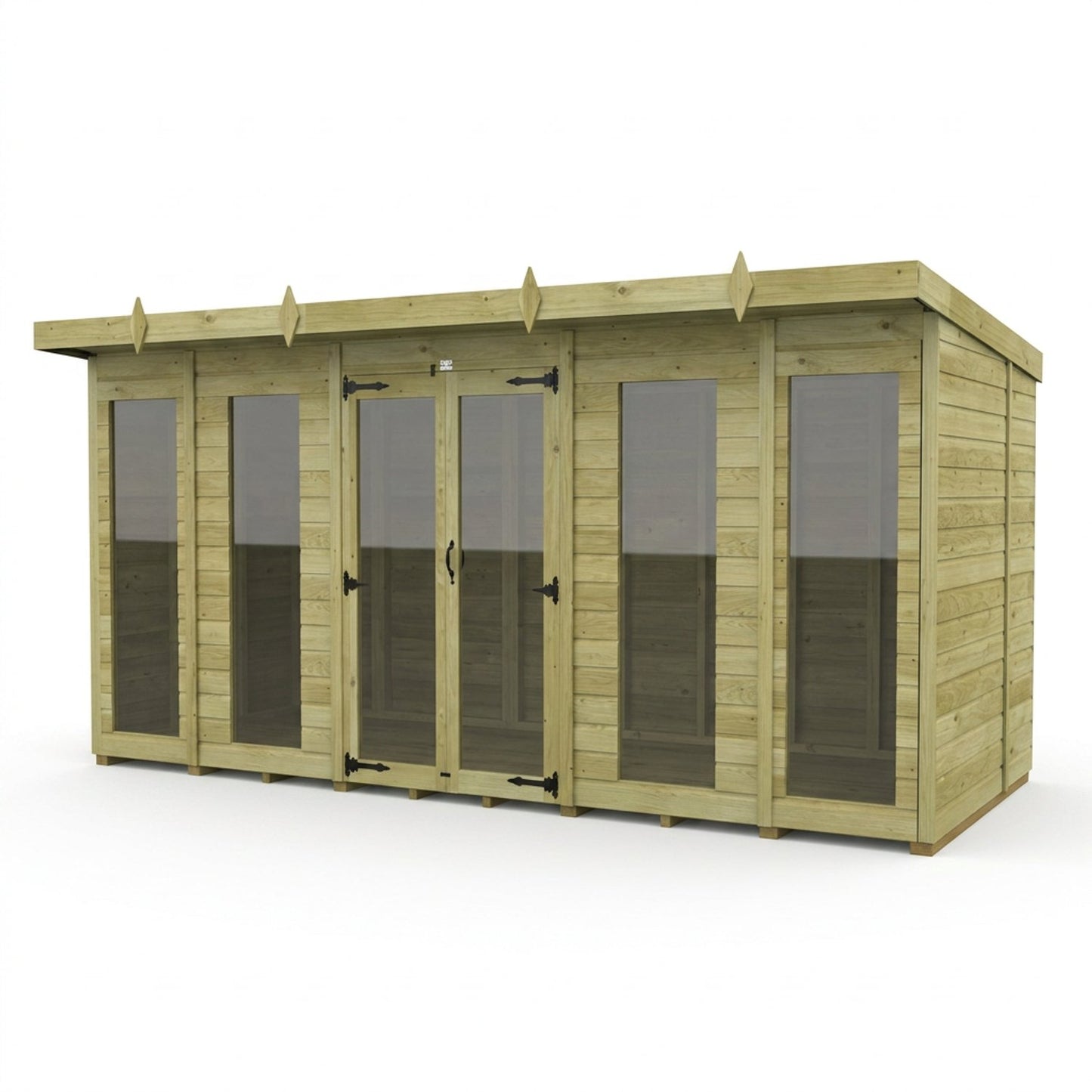 14 x 8 Pent Summer House (Full Height Window) - view 6