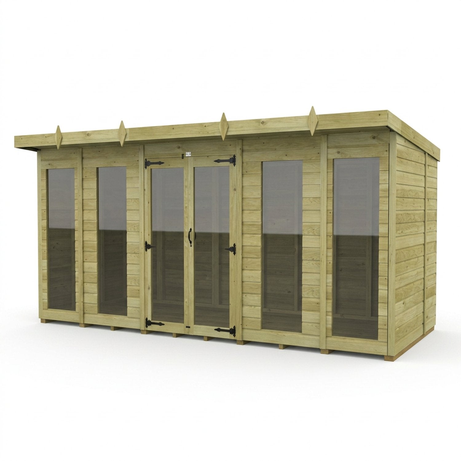 14 x 8 Pent Summer House (Full Height Window) - view 6