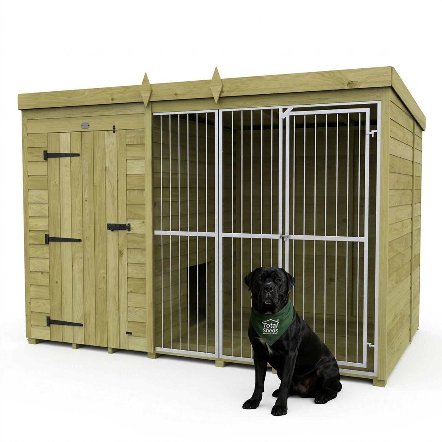 10 x 6 Dog Kennel And Run (Full Height With Bars) - view 7