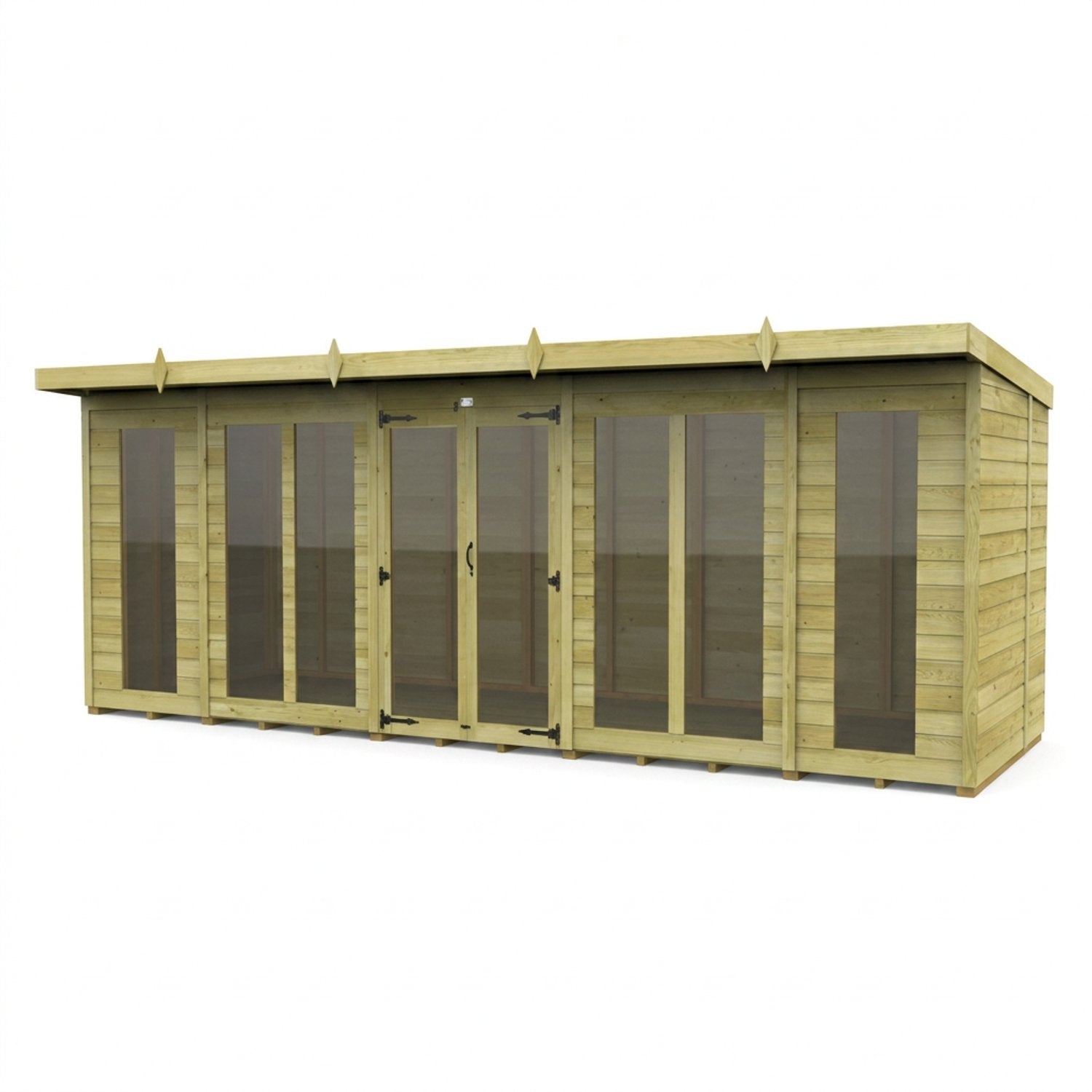 18 x 8 Pent Summer House (Full Height Window) - view 2
