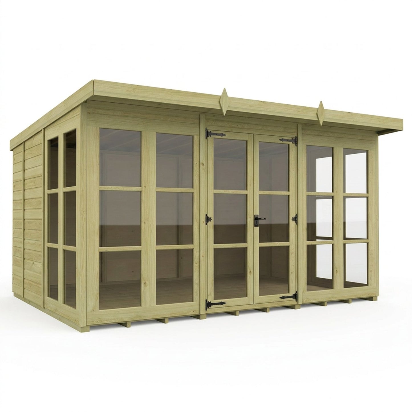12 x 9 Georgian Window Pent Summer House - view 3
