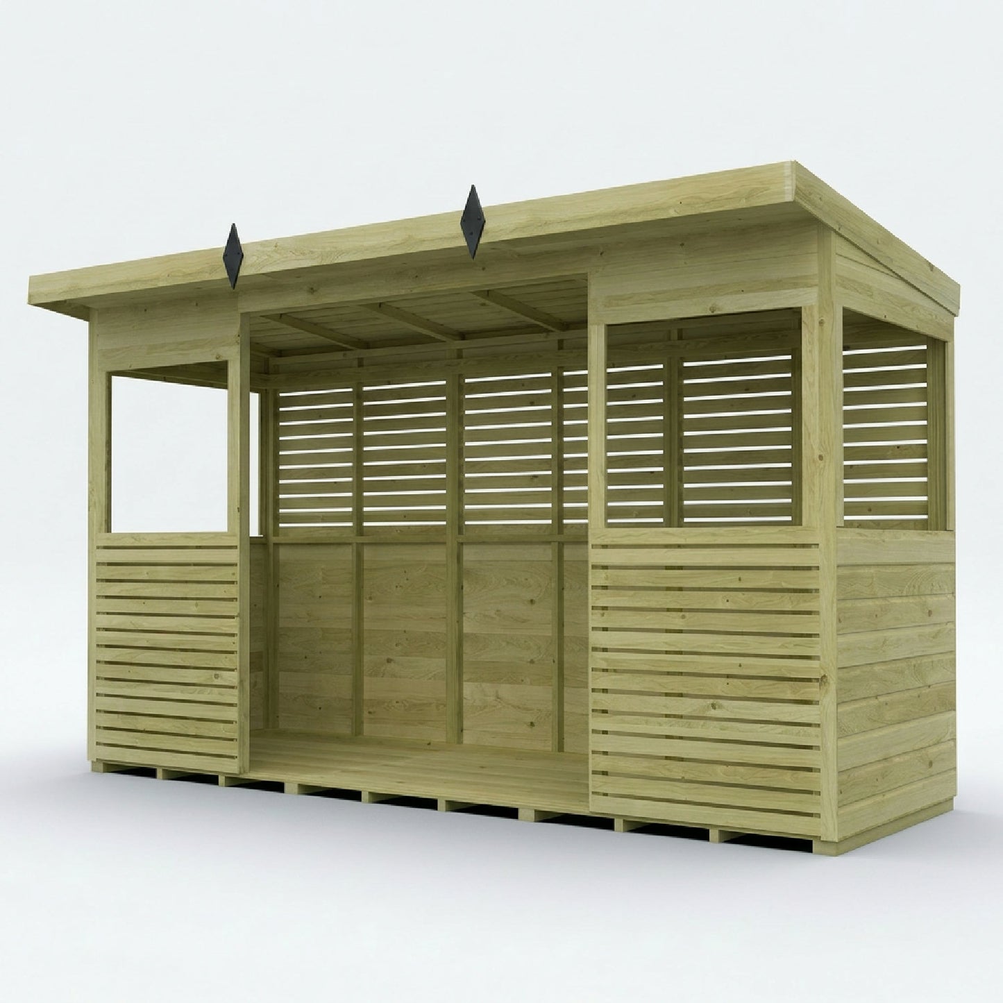 12 x 4 BBQ & Outdoor Kitchen Shelter - UK Made Timber BBQ Shed