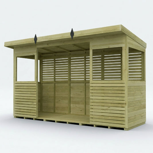 12 x 4 BBQ & Outdoor Kitchen Shelter - UK Made Timber BBQ Shed