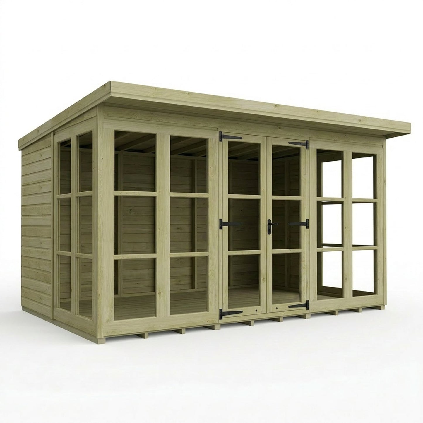 12 x 8 Georgian Window Pent Summer House - view 4