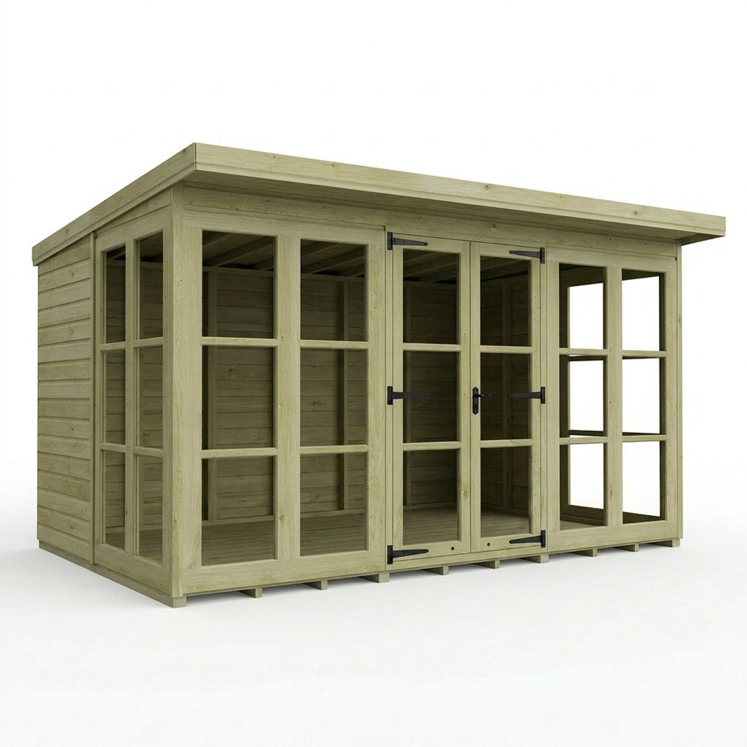 12 x 8 Georgian Window Pent Summer House - view 4
