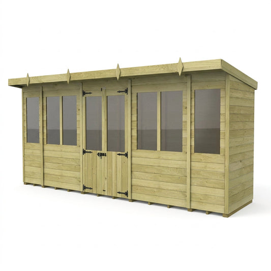 16 x 4 Pent Summer House - view 3