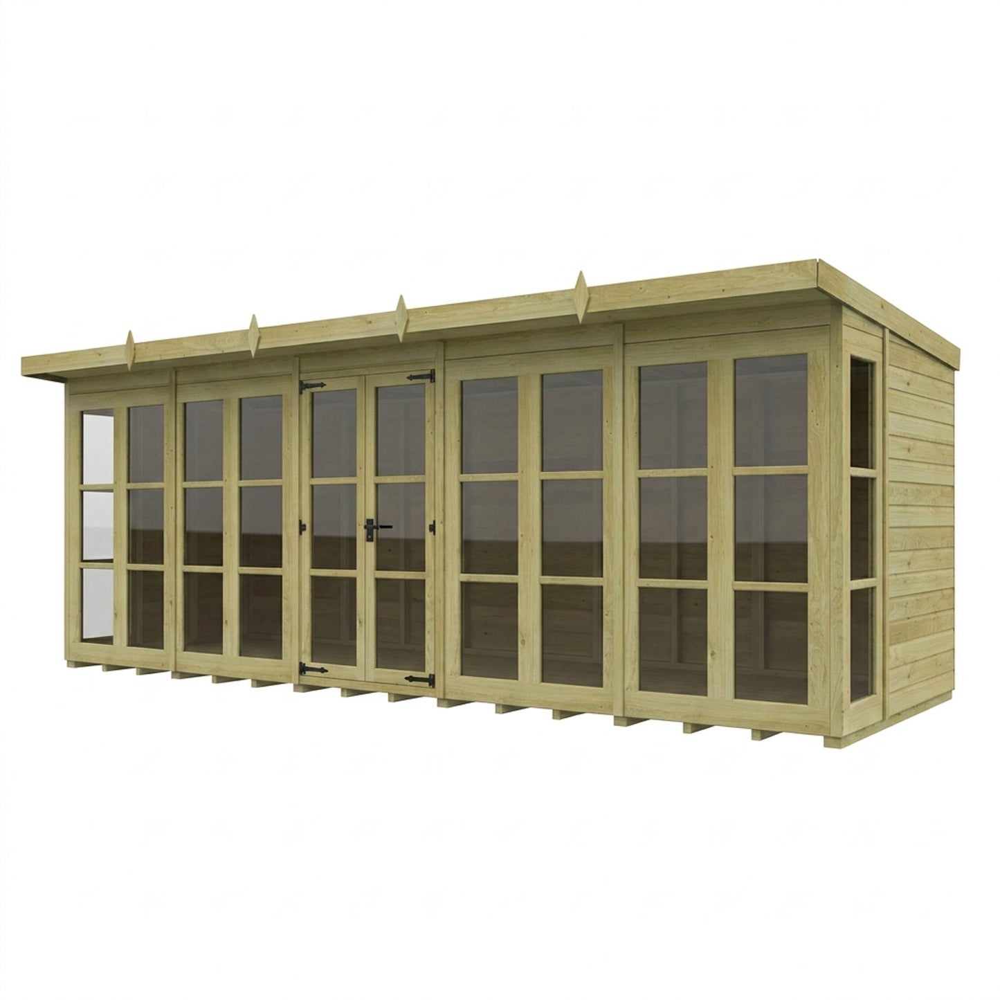 20 x 6 Georgian Window Pent Summer House - view 3