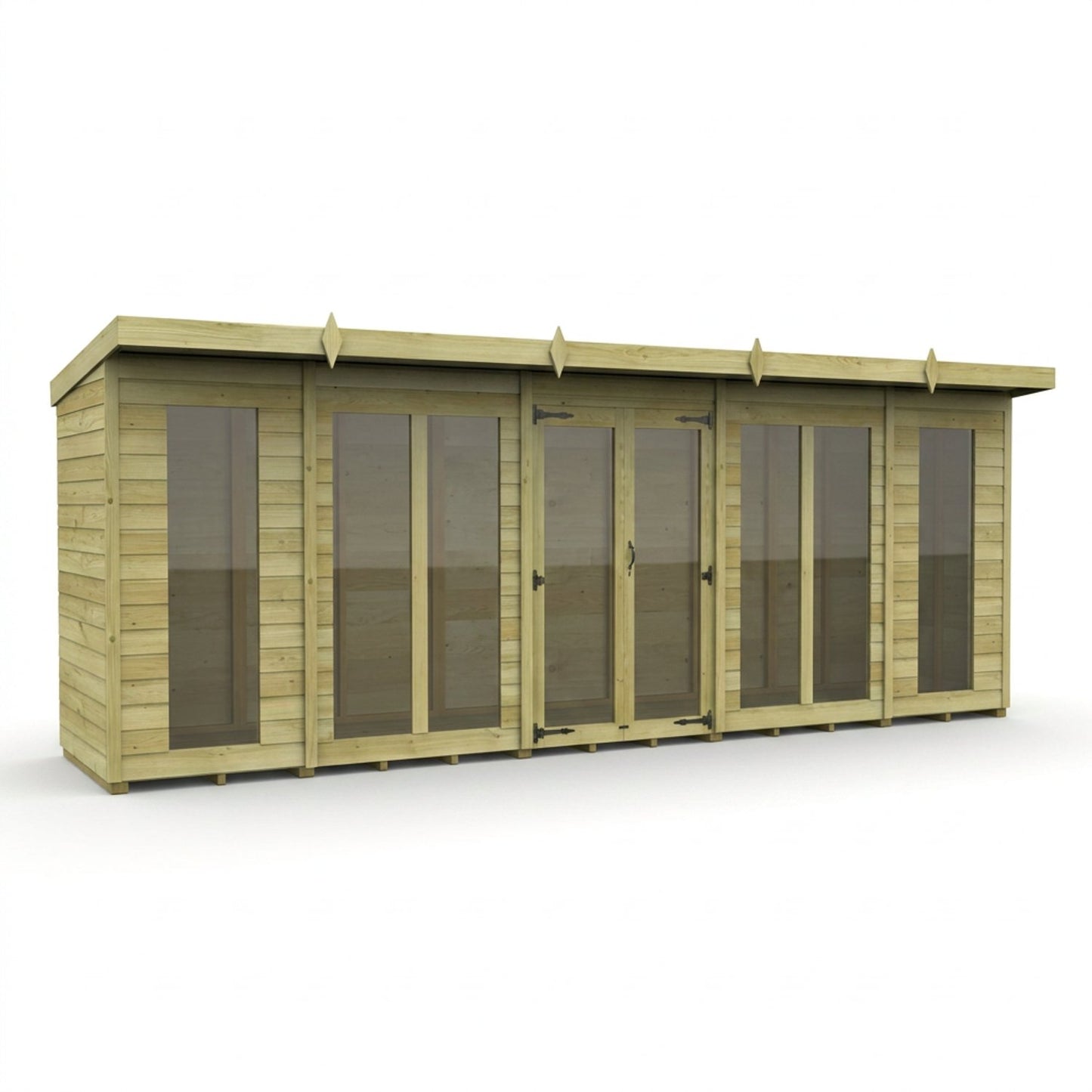 18 x 4 Pent Summer House (Full Height Window) - view 3