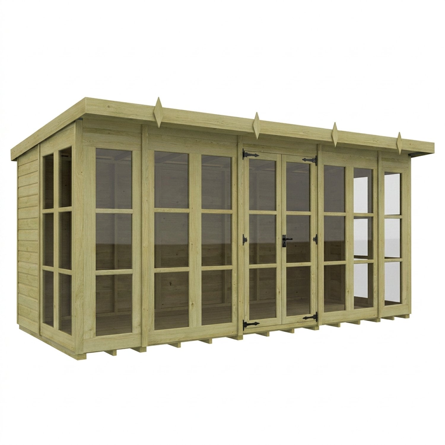 16 x 7 Georgian Window Pent Summer House - view 2