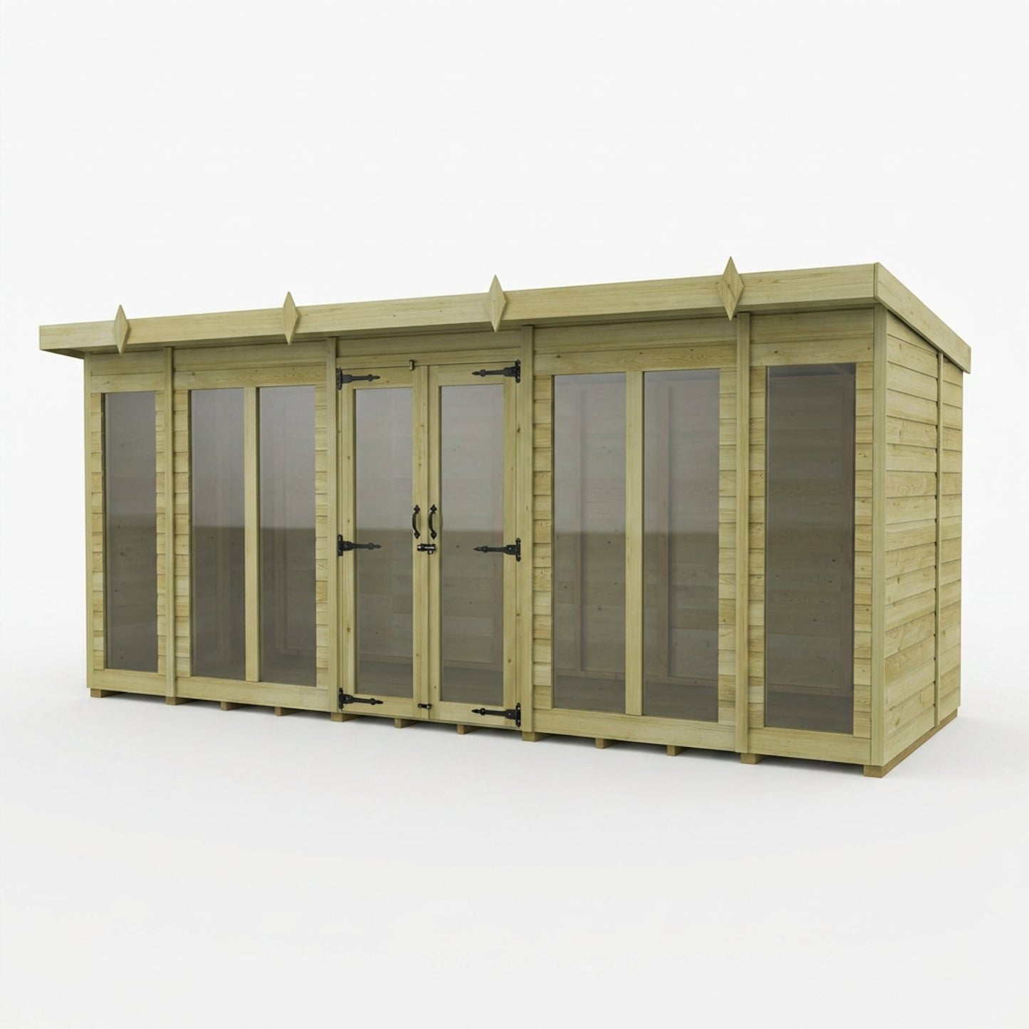 16 x 6 Pent Summer House (Full Height Window) - view 3