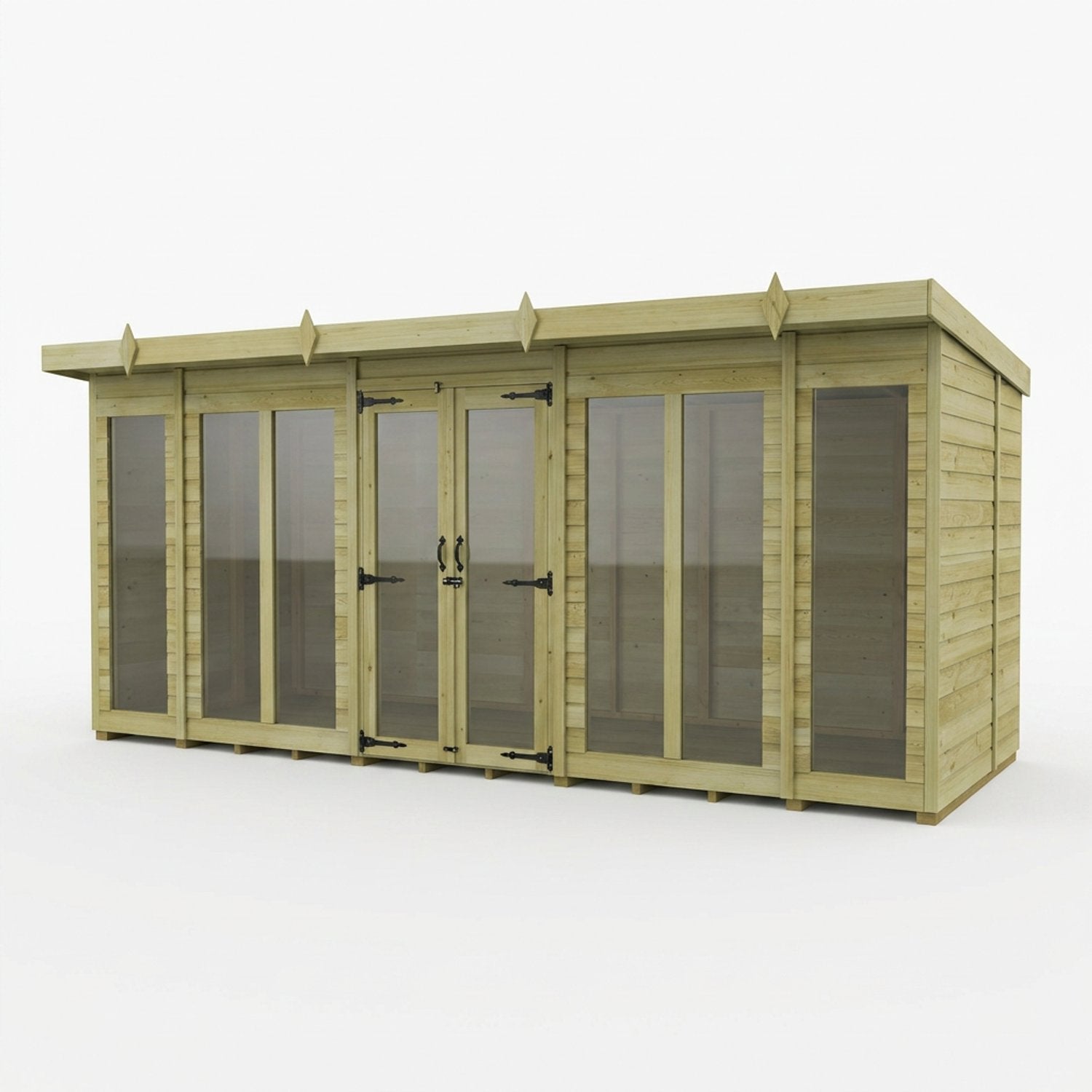 16 x 6 Pent Summer House (Full Height Window) - view 3