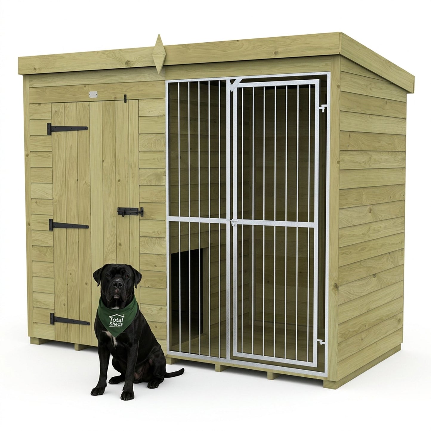 8 x 4 Dog Kennel And Run (Full Height With Bars) - view 2