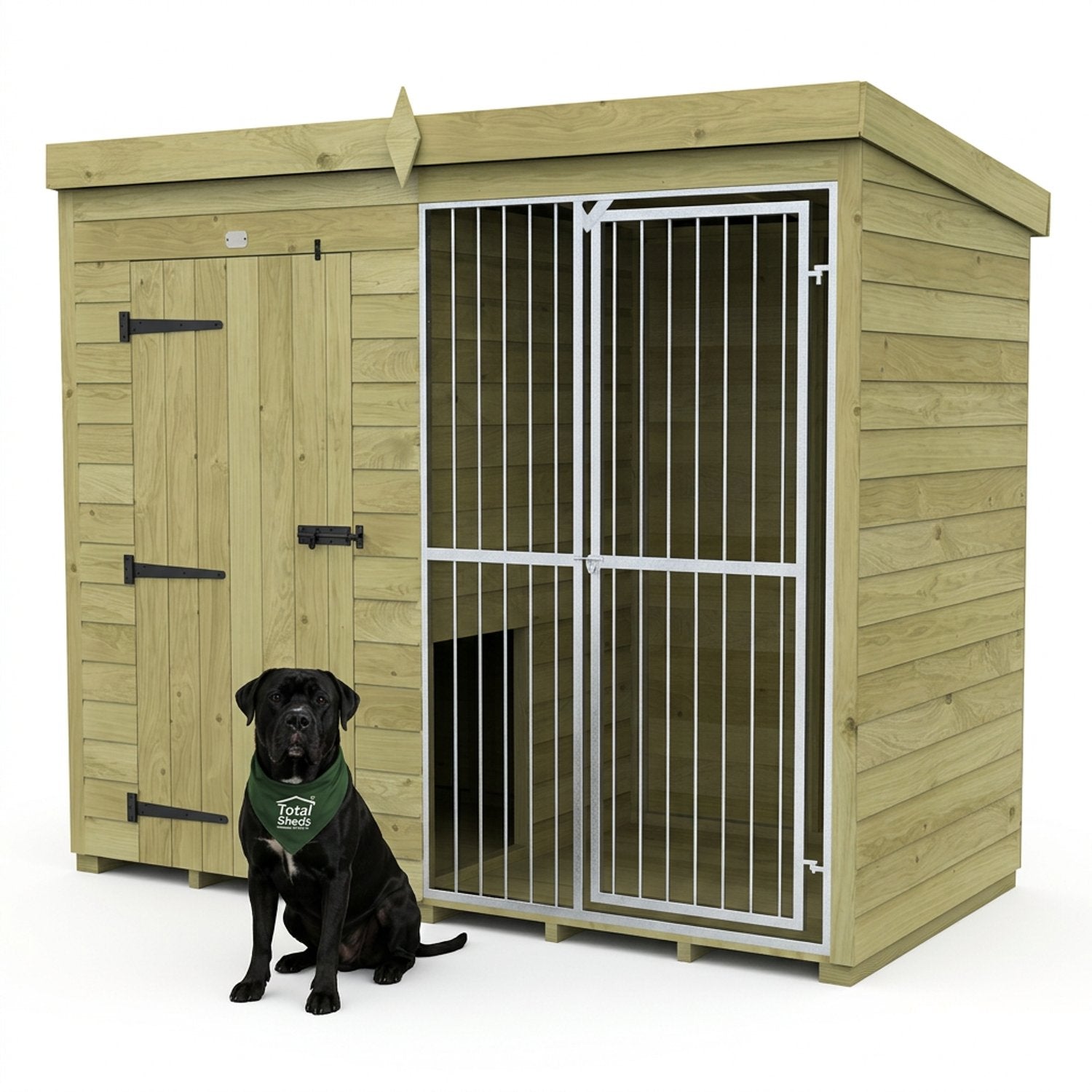 8 x 4 Dog Kennel And Run (Full Height With Bars) - view 2