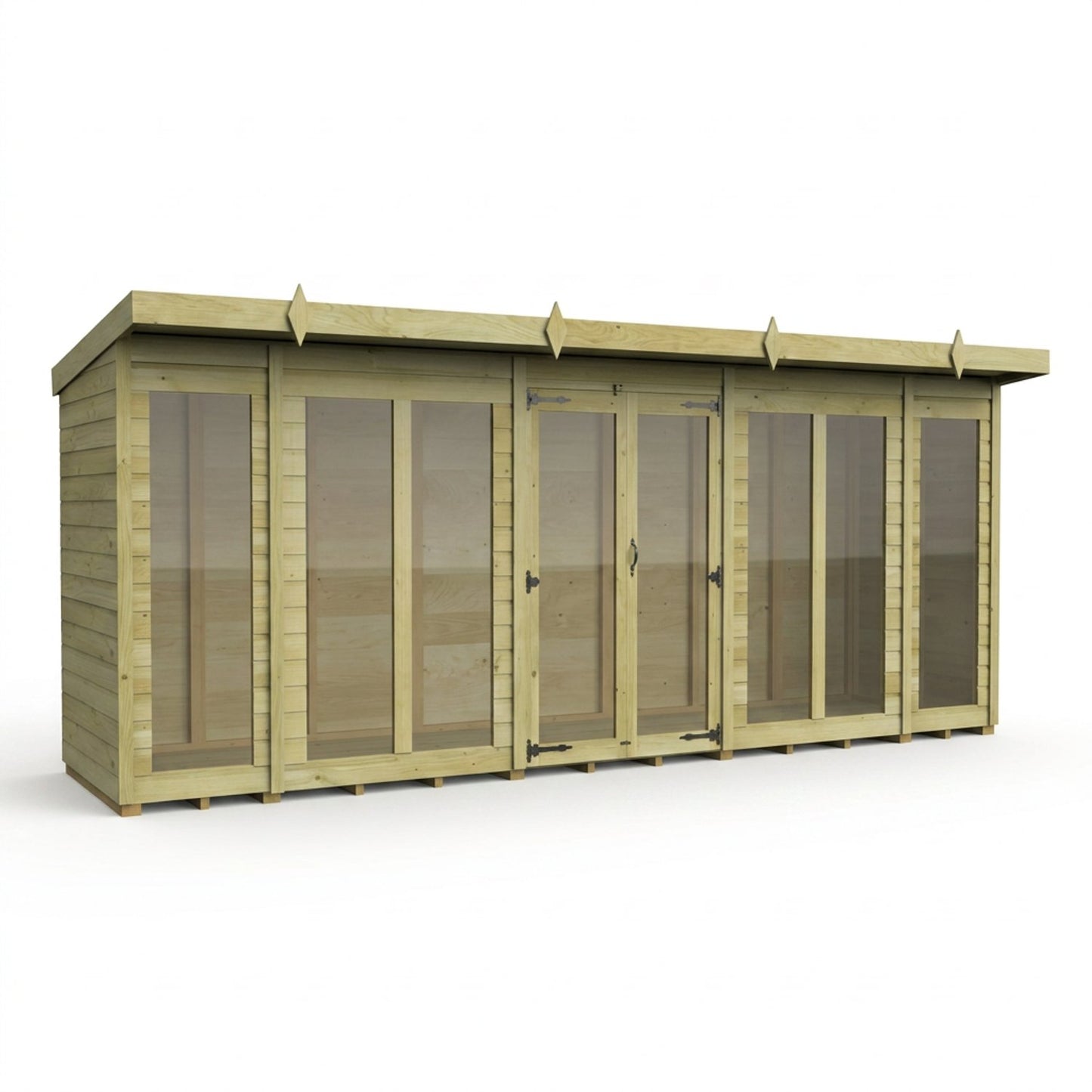 16 x 4 Pent Summer House (Full Height Window) - view 3