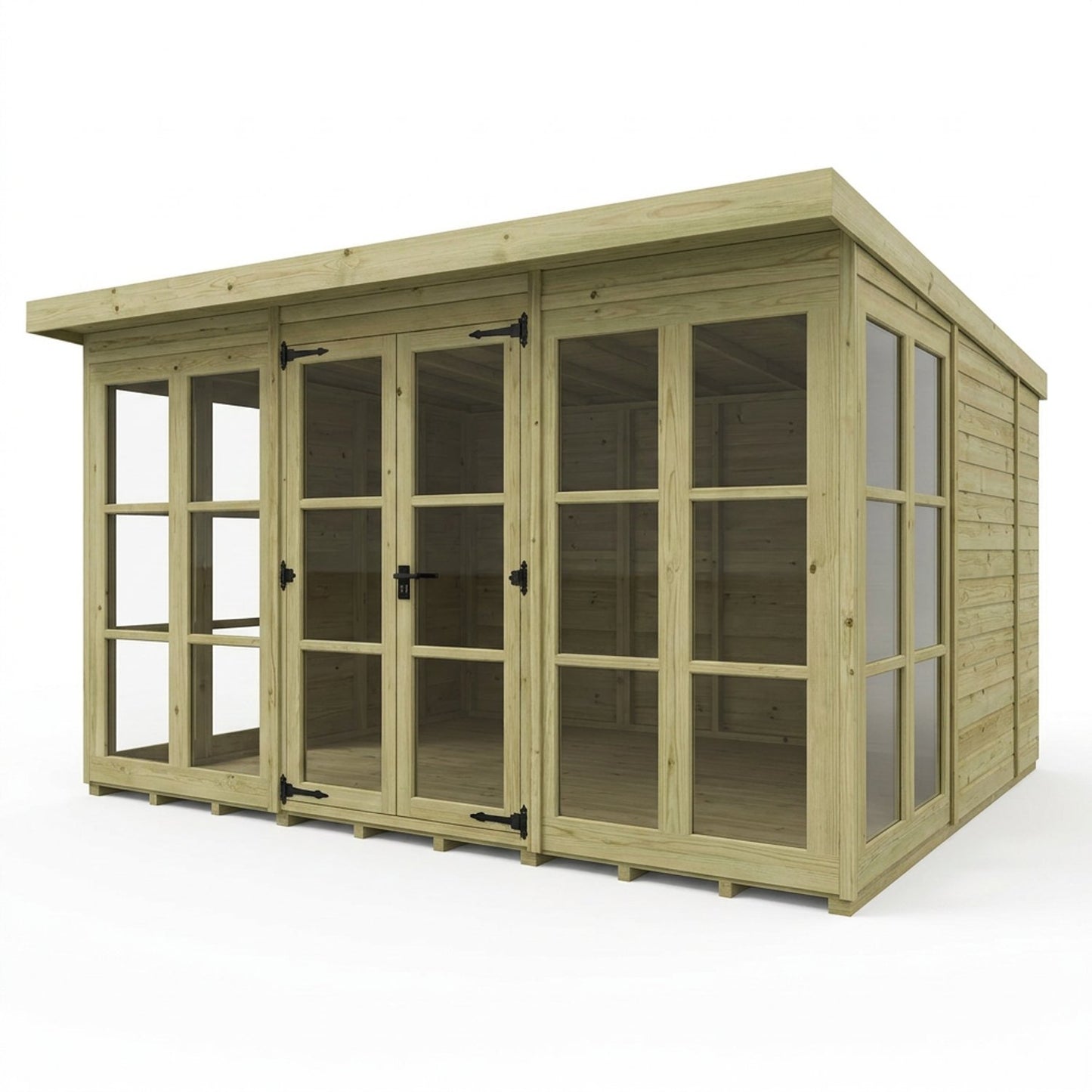 12 x 10 Georgian Window Pent Summer House - view 4