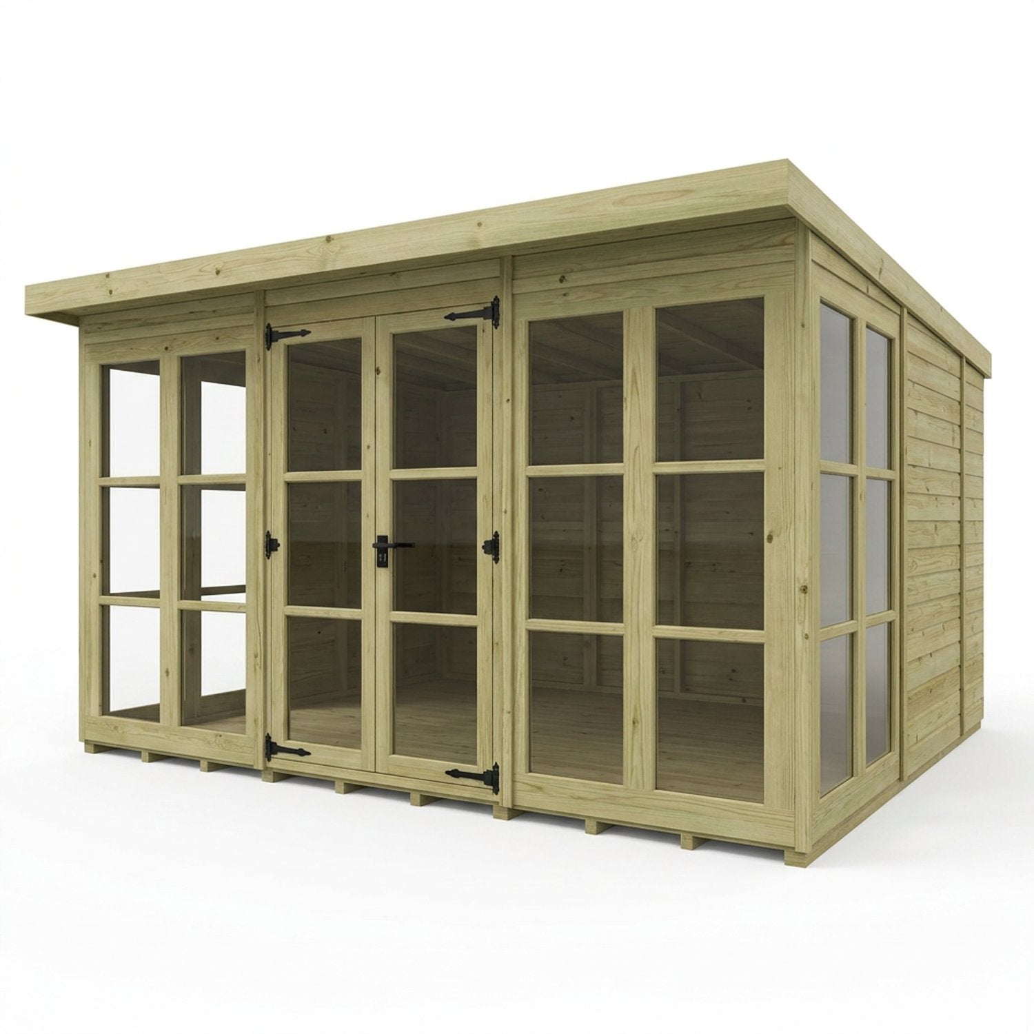 12 x 10 Georgian Window Pent Summer House - view 4