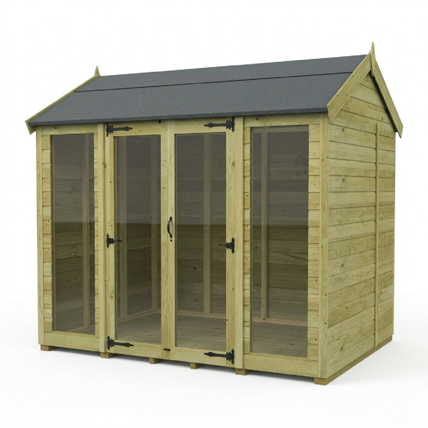 8 x 7 Apex Summerhouse (Full Height Window) - UK Made Timber Garden Building