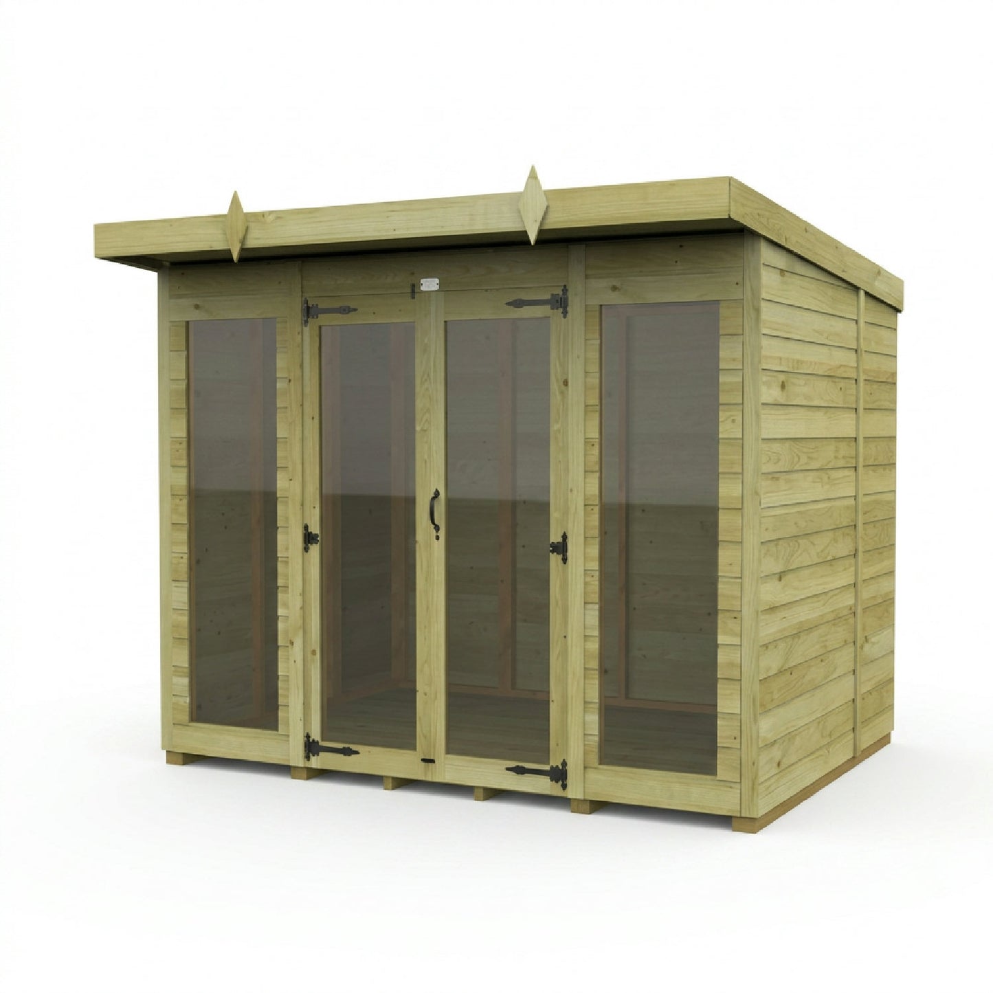 8 x 6 Pent Summer House (Full Height Window) - view 5