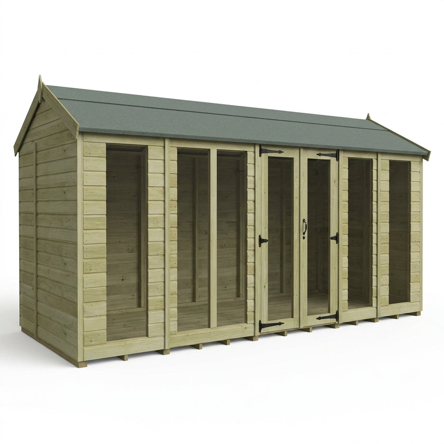 18 x 6 Apex Summer House (Full Height Window) - view 3